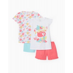 2 PAJAMAS FOR GIRLS 'LAZY DAY', MULTICOLORED