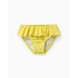  PRINTED BATHING BRIEFS FOR BABY GIRL, YELLOW