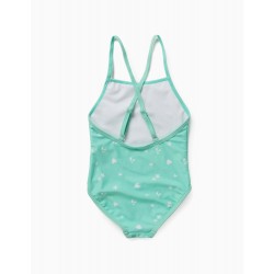 PRINTED SWIMSUIT FOR BABY GIRL, WATER GREEN