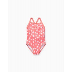 BABY GIRL'S 'HEARTS' SWIMSUIT, CORAL