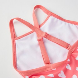 'HEARTS' GIRL'S SWIMSUIT, CORAL