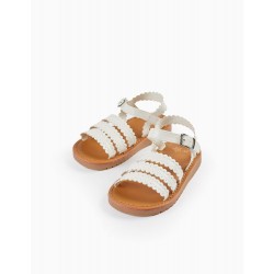 STRAPPY SANDALS FOR BABY GIRL, WHITE