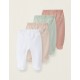 PACK 4 PANTS WITH FEET FOR BABY AND NEWBORN 'ANIMALS', MULTICOLOR