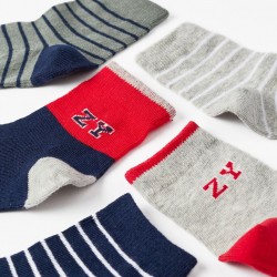 PACK 5 PAIRS OF SHORT SOCKS FOR BABY BOY 'ZY', MULTICOLOR
