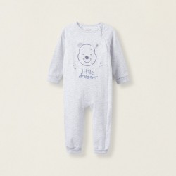 COTTON BABYGROW FOR BABY BOY 'WINNIE THE POOH', GRAY