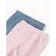 PACK 2 MESH TIGHTS FOR BABY GIRL 'LACINHOS', PINK/BLUE