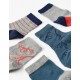 PACK 5 PAIRS OF SHORT SOCKS FOR BABY BOY 'DINOSAURS', MULTICOLOR