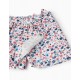 SKIRT-SHORTS WITH FLORAL MOTIF FOR GIRLS, MULTICOLOR