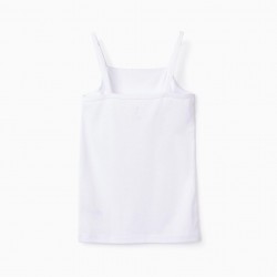 PACK OF 3 COTTON UNDERWEAR TOPS FOR GIRLS, WHITE