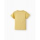 COTTON T-SHIRT FOR BABY BOY 'BEAGLE', YELLOW