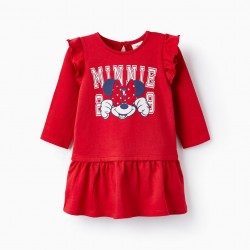 COTTON DRESS WITH RUFFLES FOR BABY GIRL 'MINNIE', RED