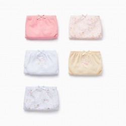 PACK OF 5 COTTON PANTIES FOR GIRLS 'SHEEP', MULTICOLOR