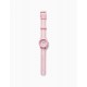 STRIPED WATCH FOR GIRLS, PINK/WHITE