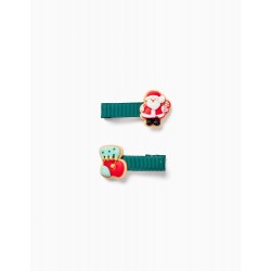 PACK 2 DASHES FOR GIRLS 'CHRISTMAS COOKIE', GREEN