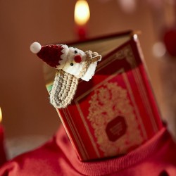 CROCHET HOOK FOR GIRL 'CHRISTMAS - SNOWMAN', BEIGE/WHITE/RED