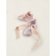 BALLERINAS WITH BOW FOR NEWBORN, PINK