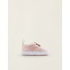 FABRIC SNEAKERS WITH STAR FOR NEWBORN, LIGHT PINK