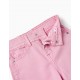 COTTON PANTS FOR GIRLS 'WIDE LEG', PINK