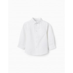 CLASSIC COTTON SHIRT FOR BABY BOY, WHITE