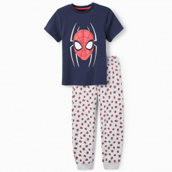 PAJAMAS WITH SHORT SLEEVES FOR BOYS 'SPIDER-MAN', DARK BLUE/GRAY