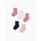 PACK OF 5 PAIRS OF SOCKS FOR BABY GIRLS, MULTICOLOR