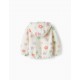 BABY GIRL'S HOODED SWEATSHIRT 'FLORAL', WHITE
