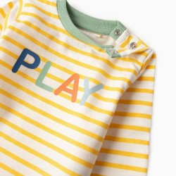 2 LONG SLEEVE T-SHIRTS FOR NEWBORN 'PLAY', MULTICOLOR