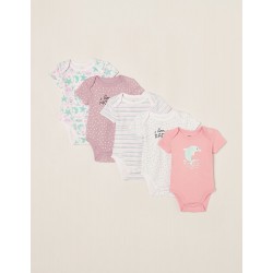 5 BODIES FOR BABY GIRL 'MOMMY&DADDY', MULTICOLOR