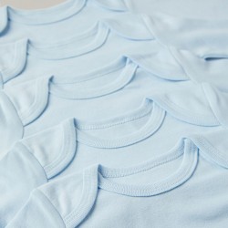 5 LONG SLEEVE BODYSUITS FOR BABY BOY, BLUE