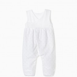'WELCOME HOME' NEWBORN JUMPSUIT, WHITE