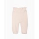 TEXTURED PANTS FOR NEWBORN, PINK