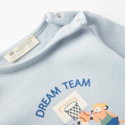 'DREAM TEAM' NEWBORN TRACKSUIT, BLUE/WHITE