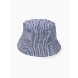 STRIPED HAT FOR GIRLS, BLUE