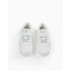COMBINED MESH AND SYNTHETIC SKIN SHOES FOR GIRL 'ZY SUPERLIGHT RUNNER', WHITE/IRIDESCENT