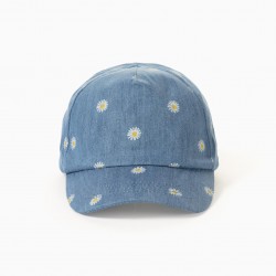 'DAISY' GIRL DENIM CAP, BLUE