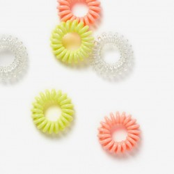 6 NON-MARKING HAIR TIES FOR BABY AND GIRL, MULTICOLORED