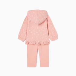 CARDED TRAINING SUIT IN COTTON FOR BABY GIRL, PINK