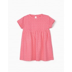 PINK HEARTS BABY GIRL JERSEY DRESS