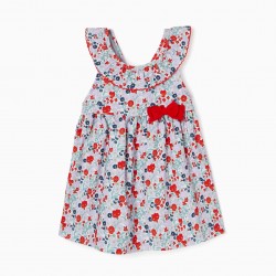 BABY GIRL 'FLOWERS' UPF 80 DRESS, LILAC/RED