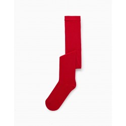  ANTI-PILLING MESH TIGHTS FOR GIRLS, RED
