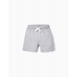 COTTON SHORTS FOR BABY BOY, GRAY