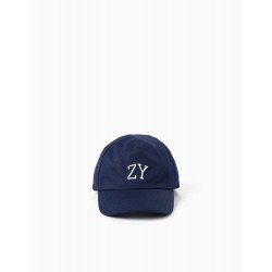 BOY'S COTTON CAP 'ZY', DARK BLUE