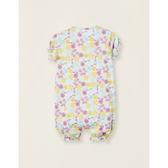 PACK 2 BABY GIRL'S JUMPSUITS 'TROPICAL - SIMPLY HAPPY', MULTICOLOUR